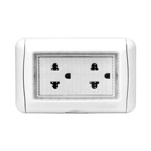 เต้ารับไฟฟ้าแบบคู่ มีสายดิน ชนิดกันน้ำ (WP)