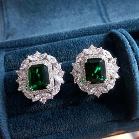 Kawaii Floral Square Stud Earrings