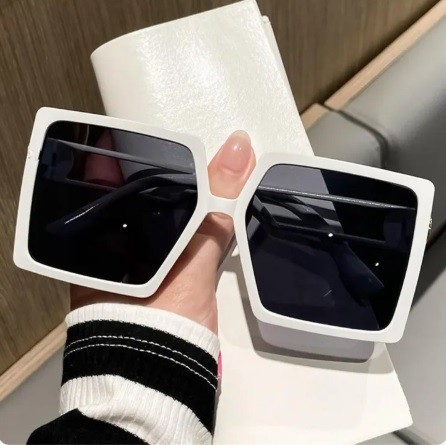 Large square glasses