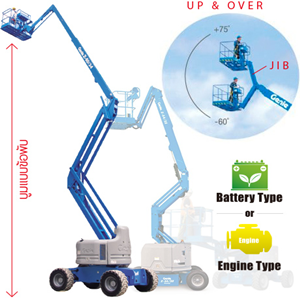 รถกระเช้า Boom Lift ไฟฟ้า 37 เมตร