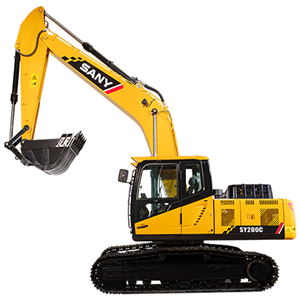 รถแม็คโครตีนตะขาบ ยี่ห้อ Sany